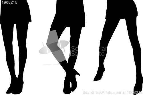 Image of Silhouette girls feet