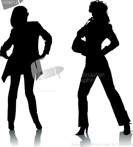 Image of Fashion girls silhouettes