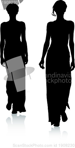 Image of Fashion girls silhouettes