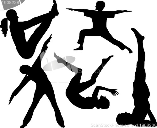 Image of Silhouettes of athletes