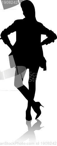 Image of Vector - Silhouette fashion girls