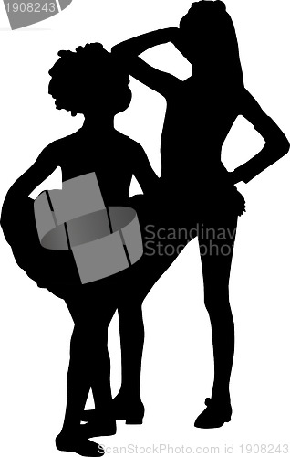 Image of Happy silhouettes children