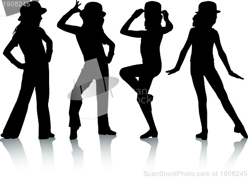 Image of Dancing silhouettes children