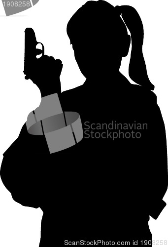 Image of Girl with gun