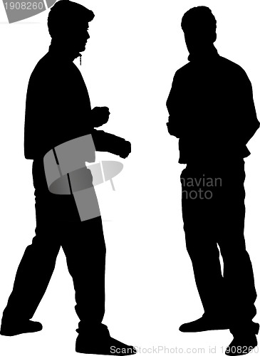Image of Silhouettes of sportsmen