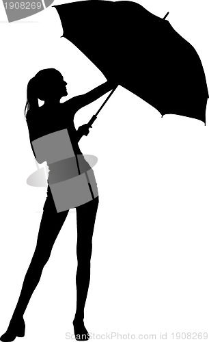 Image of Fashion girl silhouette