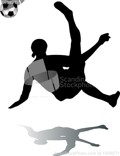 Image of Silhouette footballer