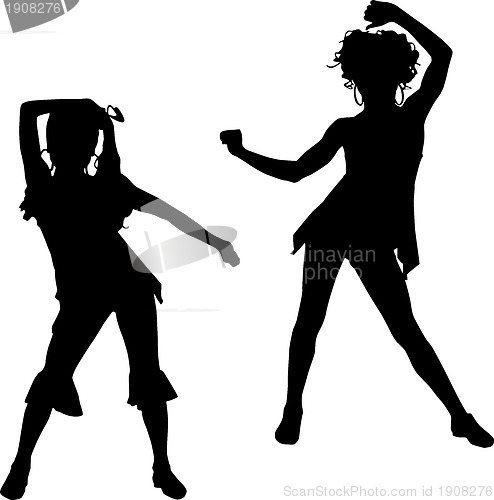 Image of Dancing silhouettes children