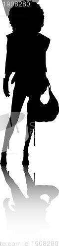 Image of Vector - Silhouette fashion girls