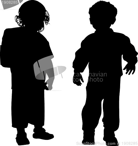 Image of Silhouettes of kids