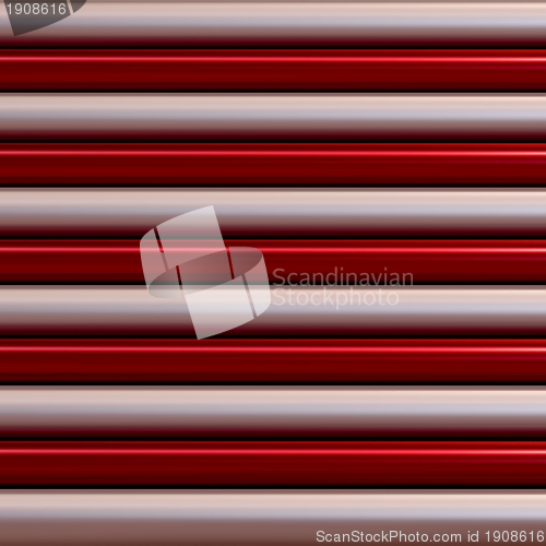 Image of red and silver pipes