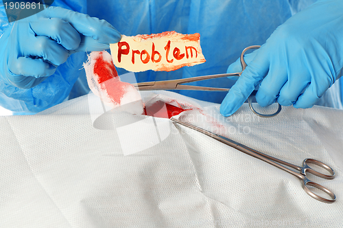 Image of operation with problem