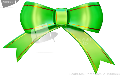 Image of Green satin gift bow