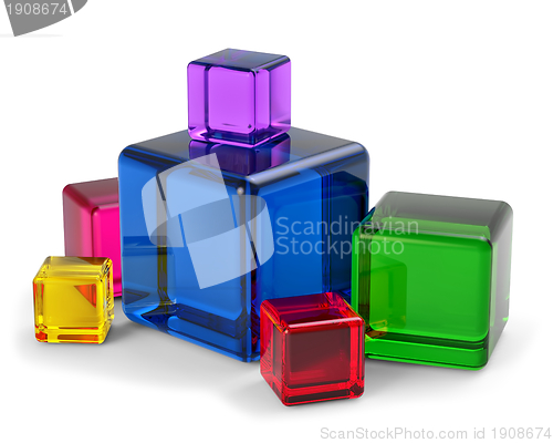 Image of colored cubes