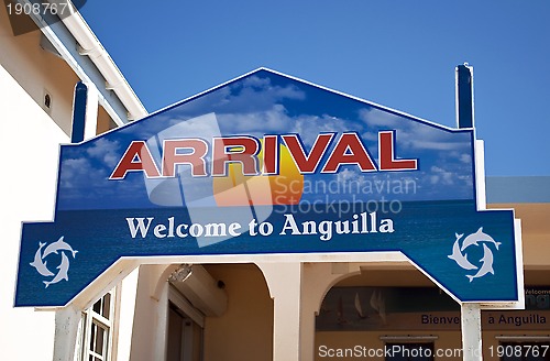 Image of Arrival sign.