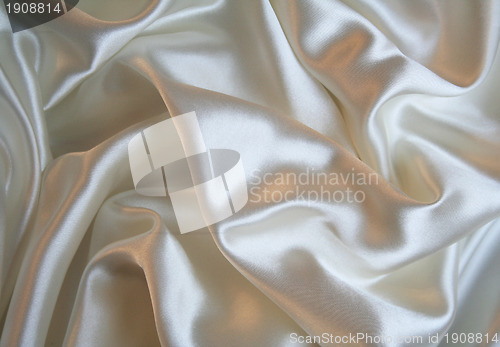 Image of Smooth elegant white silk as background 