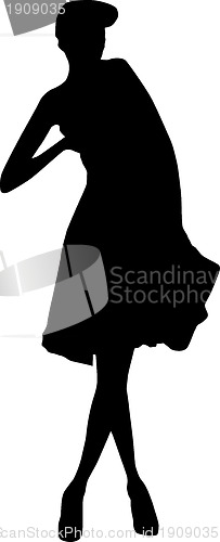 Image of Vector - Silhouette fashion girls