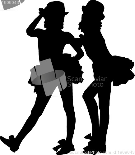 Image of Dancing silhouettes children