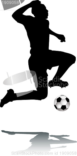 Image of Silhouette of footballer