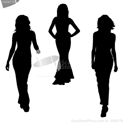 Image of Fashion girls silhouettes