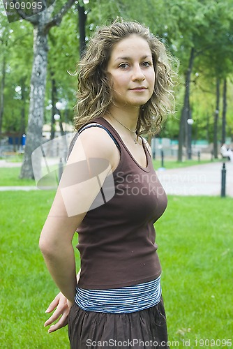 Image of Girl in city park
