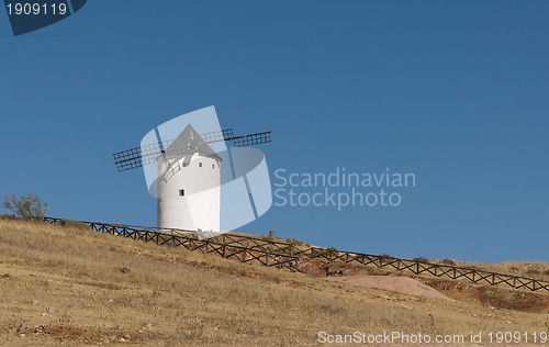 Image of White ancient windmill