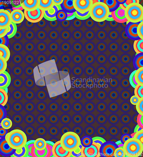 Image of Vintage colorful circles background