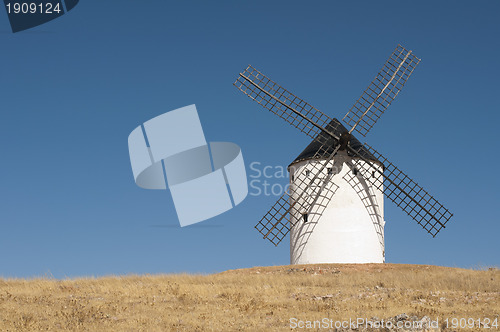 Image of White ancient windmill