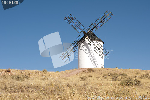 Image of White ancient windmill