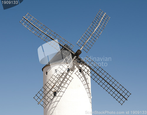 Image of White ancient windmill