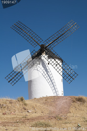 Image of White ancient windmill