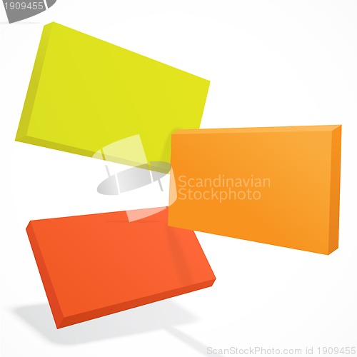 Image of Abstract 3D EPS10 overlapping color tiles