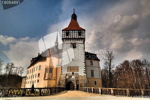 Image of Blatna castle before storm