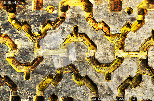 Image of Tire rubber protector tread old grunge background 