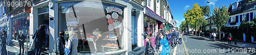 Image of Panoramic view of Portobello Road Market in Notting Hill - Londo