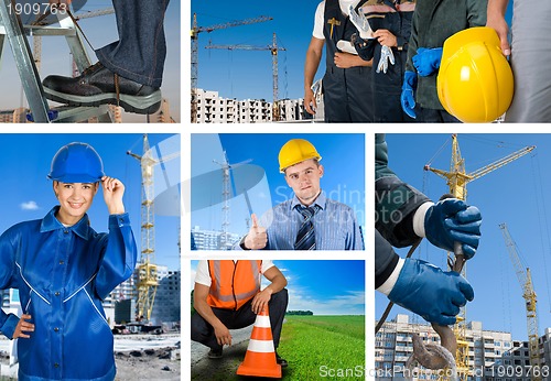 Image of workers set