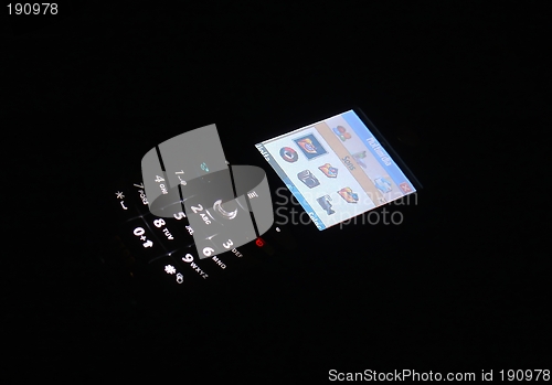 Image of cellphone in the dark
