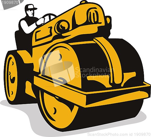 Image of Vintage Road Roller  Retro 