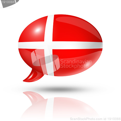 Image of Danish flag speech bubble