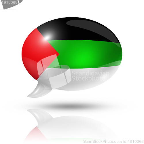 Image of Arabic language flag speech bubble