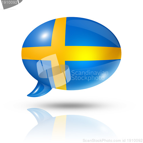 Image of Swedish flag speech bubble