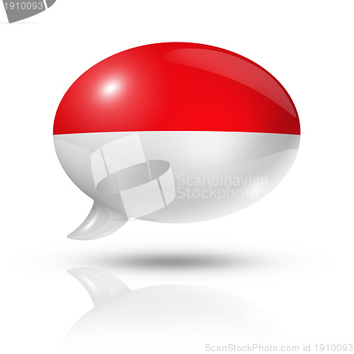 Image of Indonesian flag speech bubble