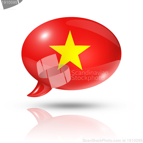 Image of Vietnamese flag speech bubble
