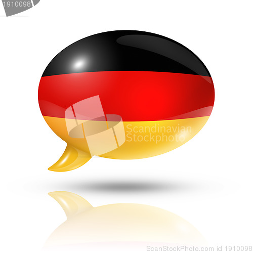 Image of German flag speech bubble