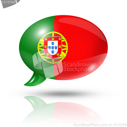 Image of Portuguese flag speech bubble