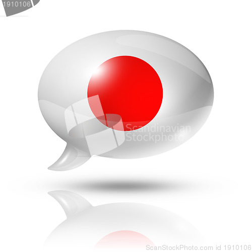 Image of Japanese flag speech bubble