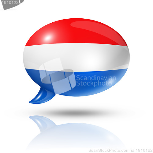Image of Netherlands flag speech bubble