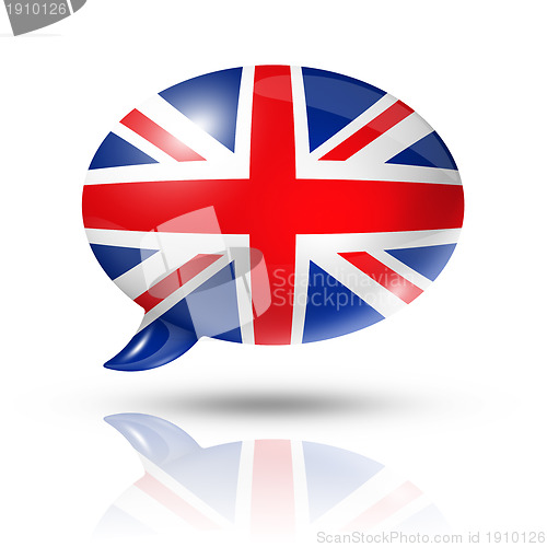 Image of British flag speech bubble