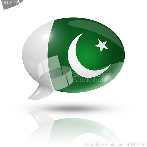 Image of Pakistani flag speech bubble