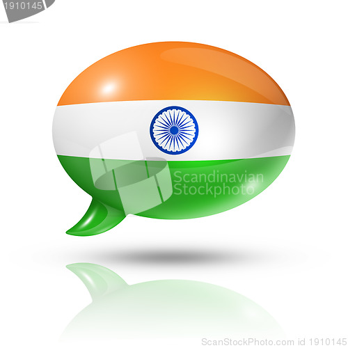 Image of Indian flag speech bubble